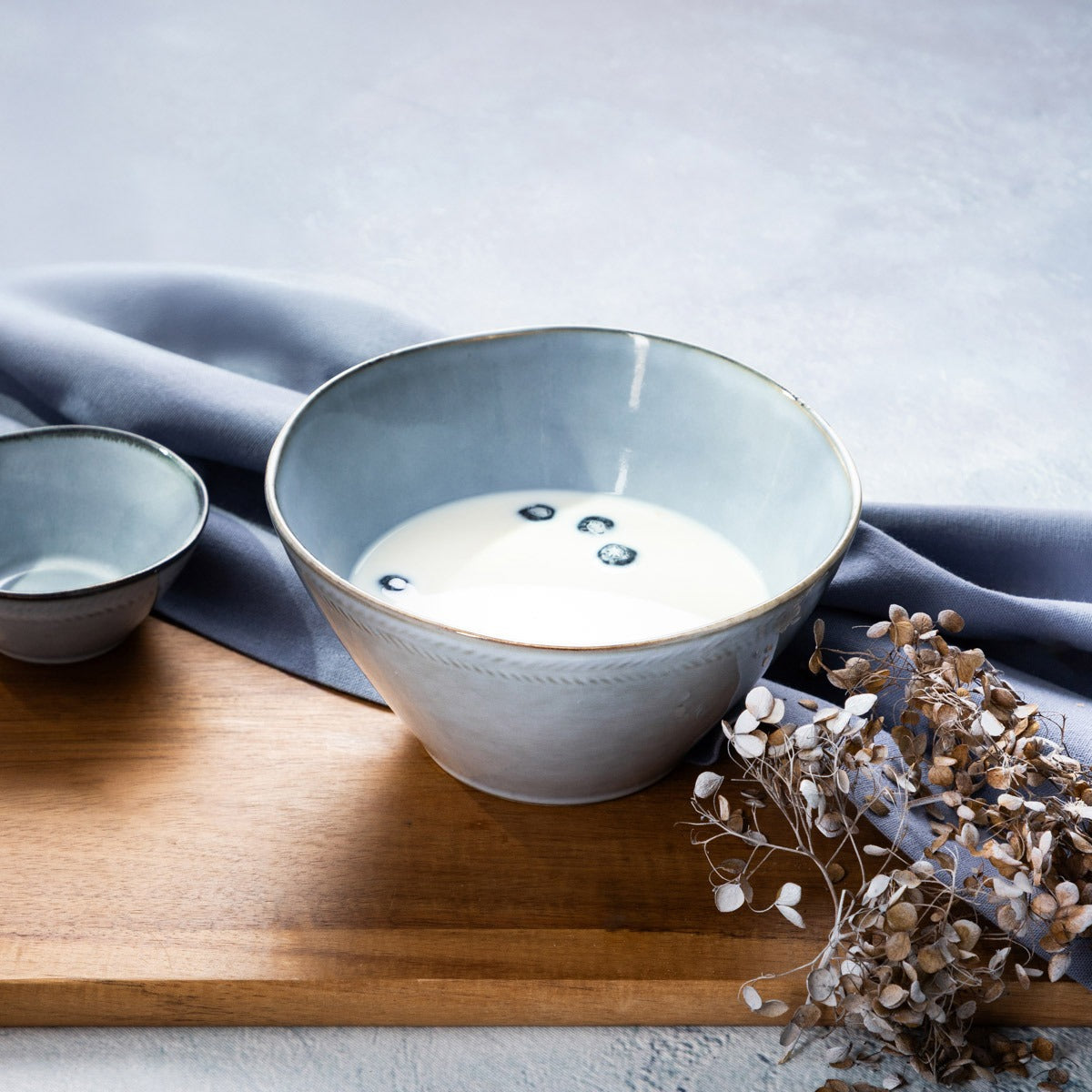 BLUEJEANS Ramen Bowl Blue Ceramic 19x10x19cm