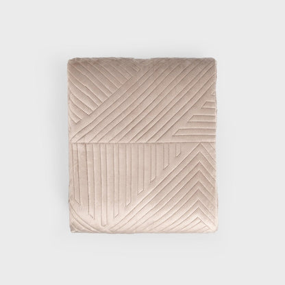 AURUM Gold Velvet Quilted Bedspread 220x240 cm