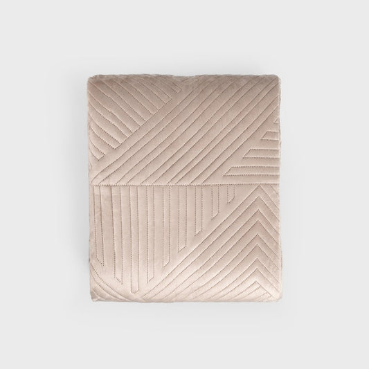 AURUM Gold Velvet Quilted Bedspread 220x240 cm