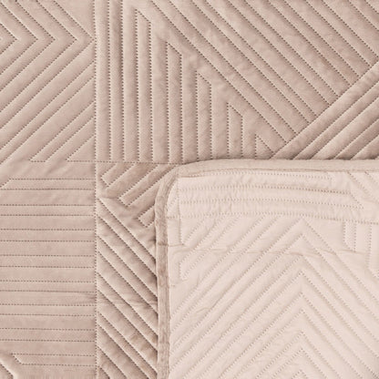 AURUM Gold Velvet Quilted Bedspread 220x240 cm