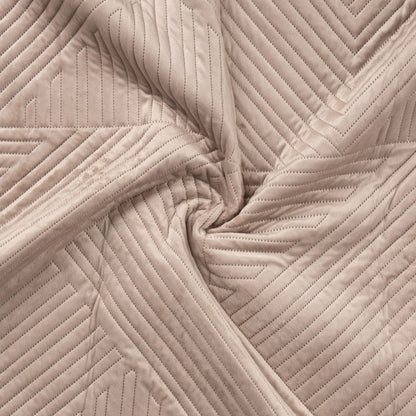 AURUM Gold Velvet Quilted Bedspread 220x240 cm