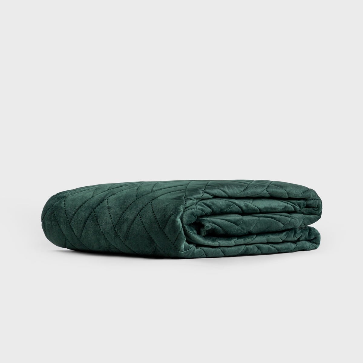 TUALA Velvet Quilted Bedspread Green 200x220 cm