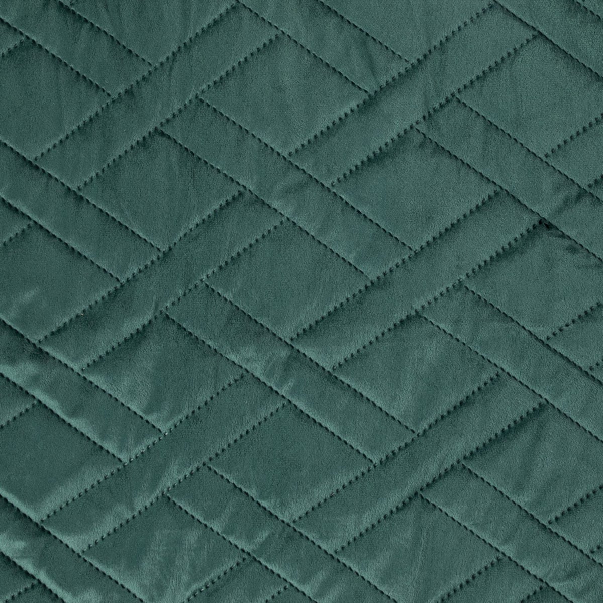 TUALA Velvet Quilted Bedspread Green 200x220 cm