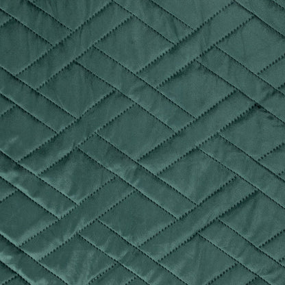 TUALA Velvet Quilted Bedspread Green 200x220 cm