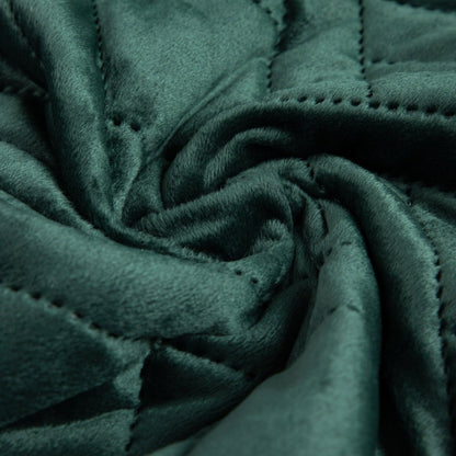 TUALA Velvet Quilted Bedspread Green 200x220 cm