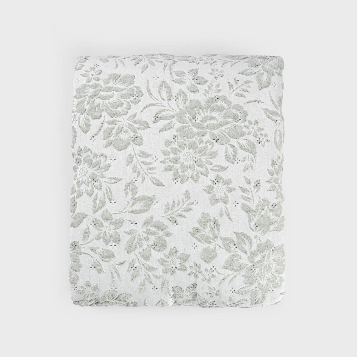 CLARO Jacquard Floral Bedspread Pistachio 200x220 cm