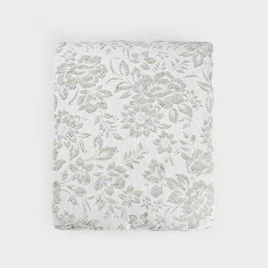 CLARO Jacquard Floral Bedspread Pistachio 200x220 cm