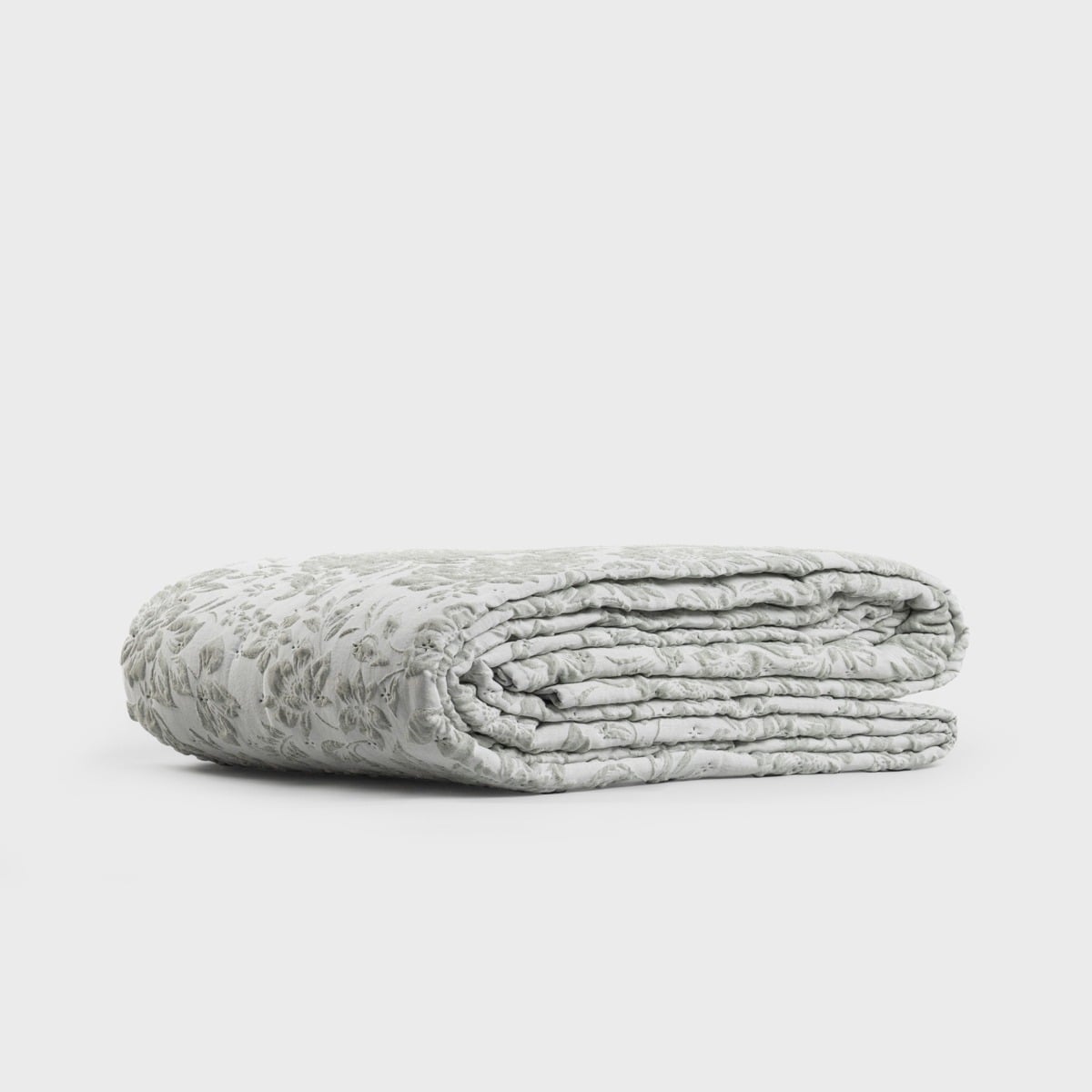 CLARO Jacquard Floral Bedspread Pistachio 200x220 cm
