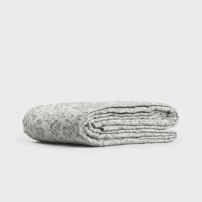 CLARO Jacquard Floral Bedspread Pistachio 200x220 cm