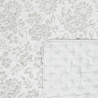 CLARO Jacquard Floral Bedspread Pistachio 200x220 cm