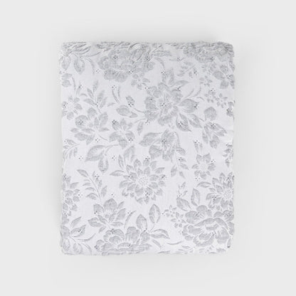 Drapery Claro Jacquard Floral Pattern Grey Bedspread 200x220 cm