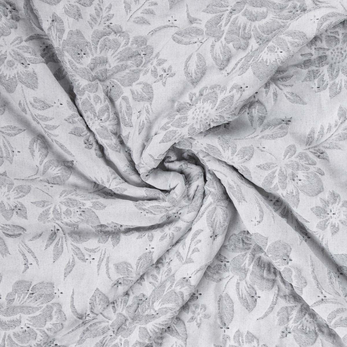 Drapery Claro Jacquard Floral Pattern Grey Bedspread 200x220 cm