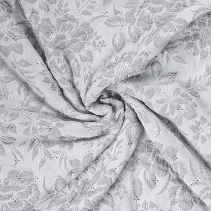 Drapery Claro Jacquard Floral Pattern Grey Bedspread 200x220 cm