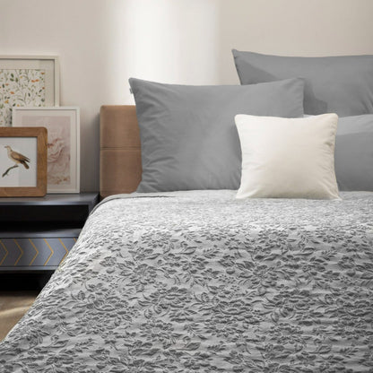 Drapery Claro Jacquard Floral Pattern Grey Bedspread 200x220 cm