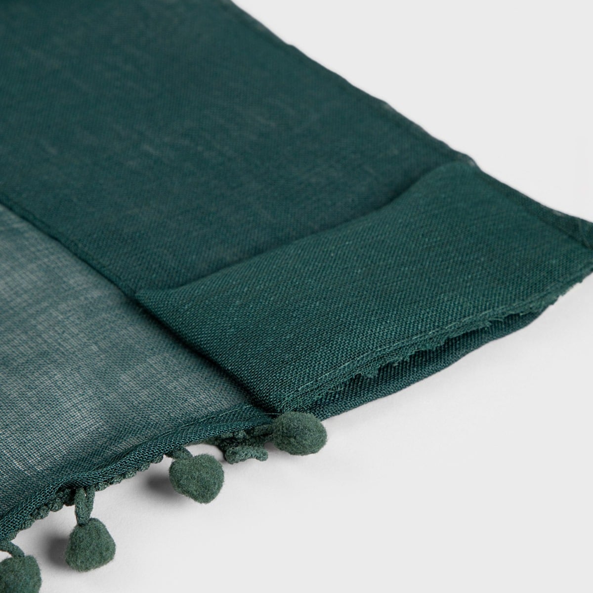 Curtain blind ADI Green Curtain with Pompoms 140x250 cm