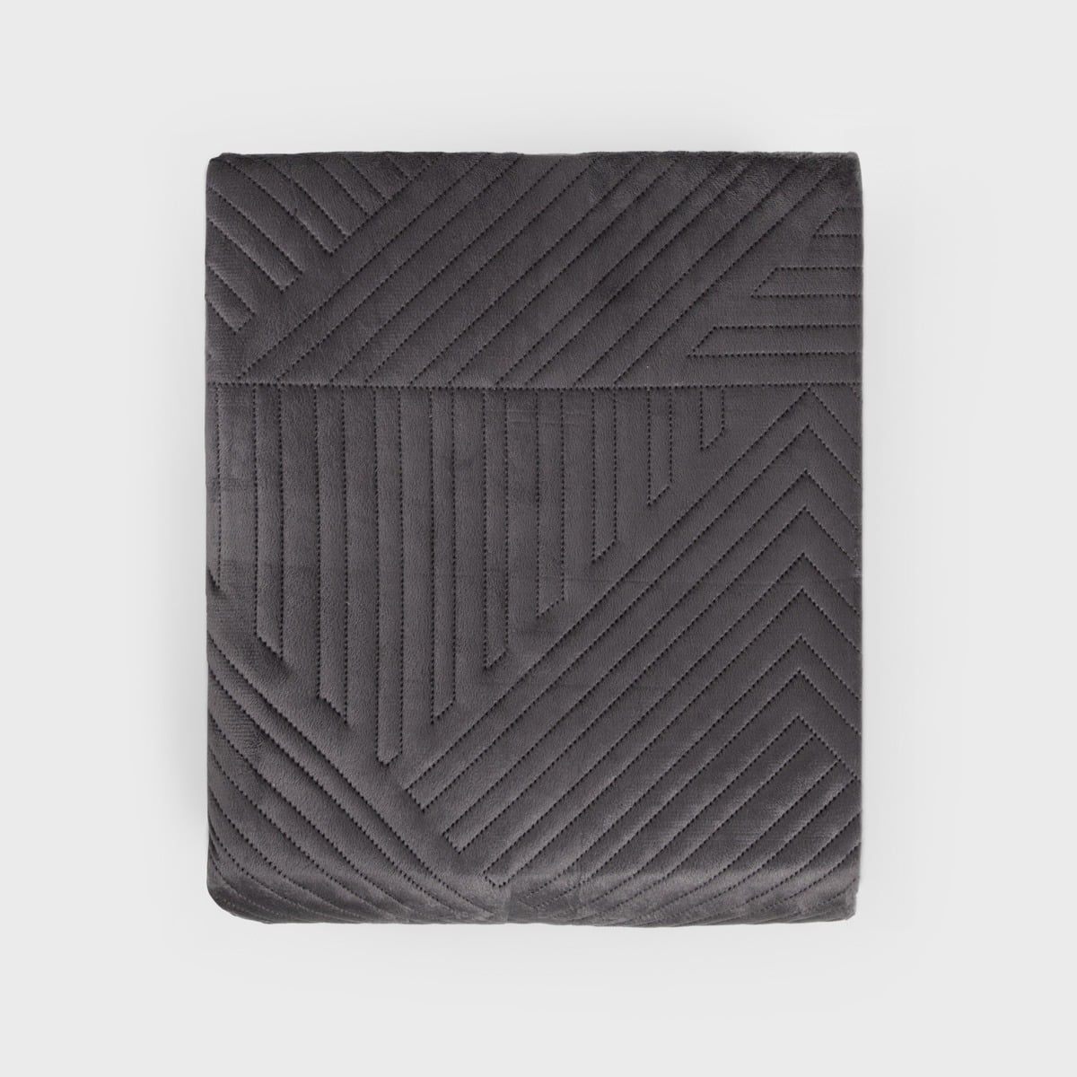 Quilted bedspread AURUM Quilted Black Velvet Bedspread 220x240 cm