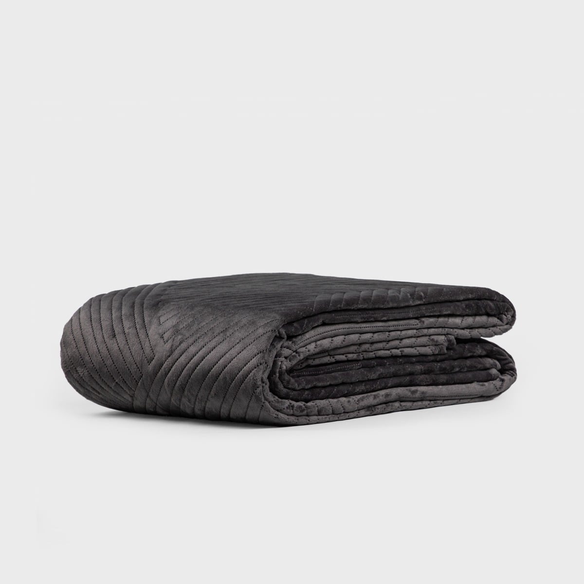 Quilted bedspread AURUM Quilted Black Velvet Bedspread 220x240 cm