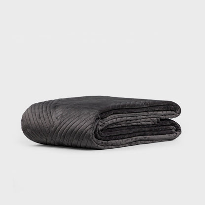 Quilted bedspread AURUM Quilted Black Velvet Bedspread 220x240 cm