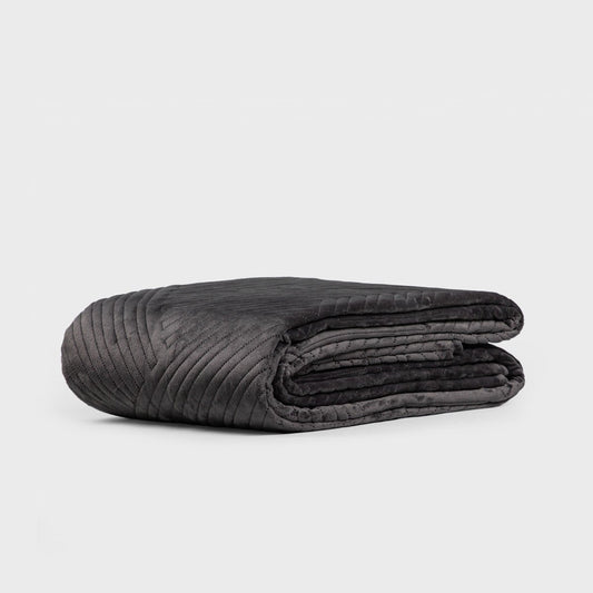 Quilted bedspread AURUM Quilted Black Velvet Bedspread 220x240 cm