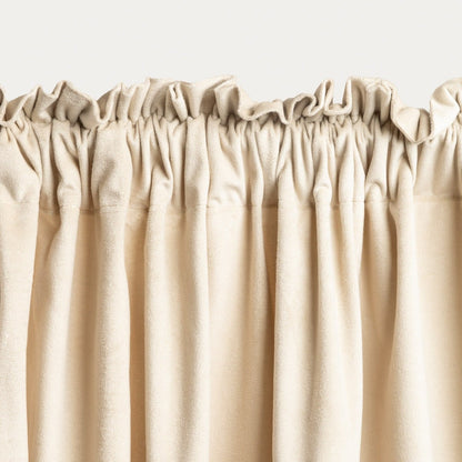 PATTY Velvet Beige Curtain with Multitape 140x250 cm