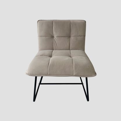 Armchair NELOX Velour Grey 63x67x49 cm