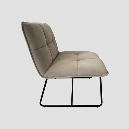 Armchair NELOX Velour Grey 63x67x49 cm