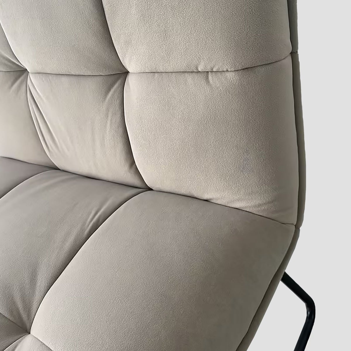 Armchair NELOX Velour Grey 63x67x49 cm