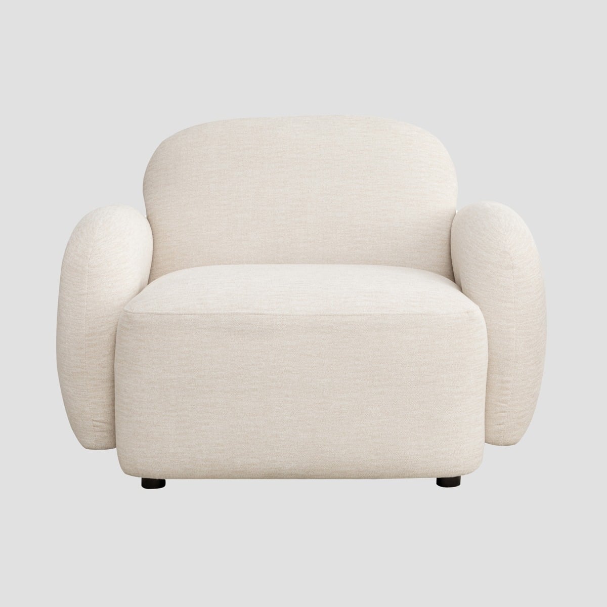 HELMI Ecru Armchair 108x87x73 cm - Modern Comfortable Seating