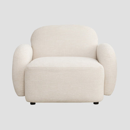 HELMI Ecru Armchair 108x87x73 cm - Modern Comfortable Seating