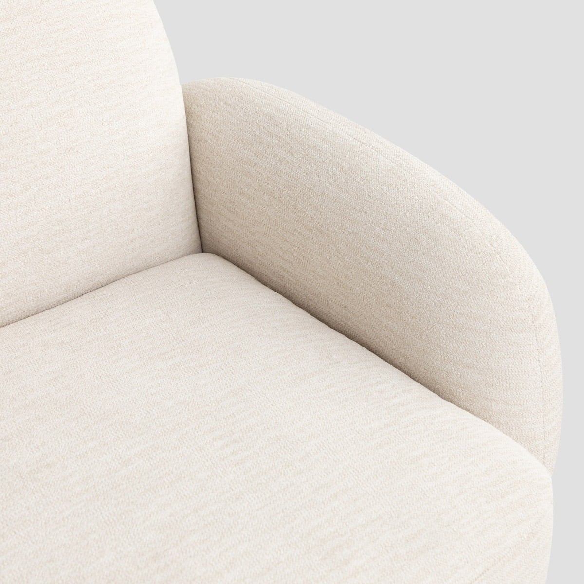 HELMI Ecru Armchair 108x87x73 cm - Modern Comfortable Seating