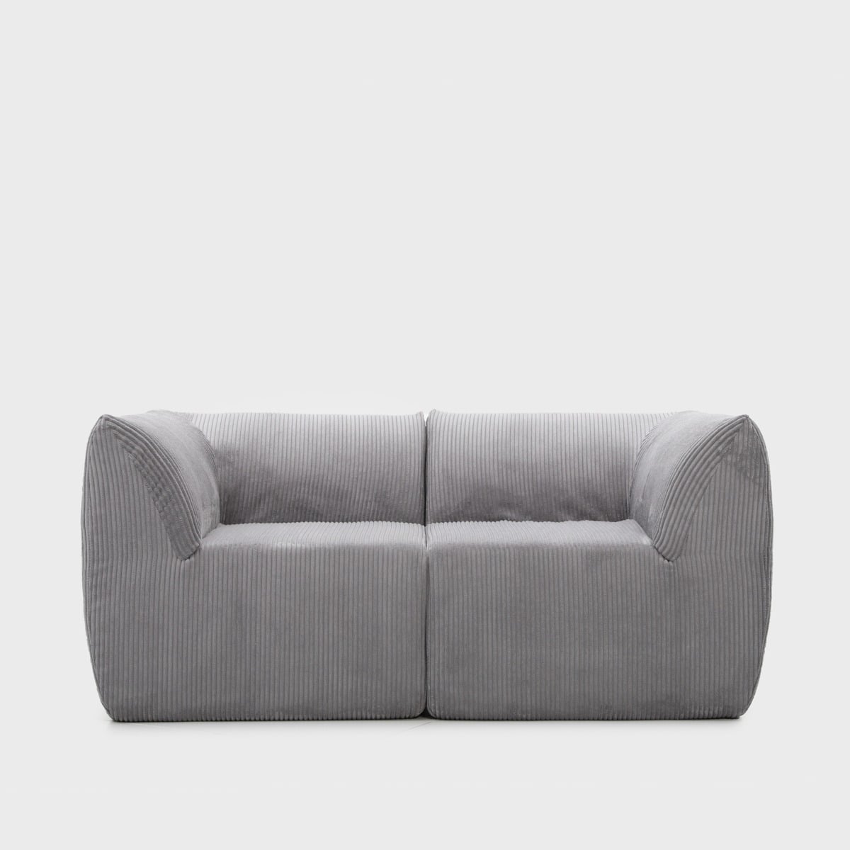 Modular sofa SVELA Modular 2-Seater Grey Foam Corduroy Sofa