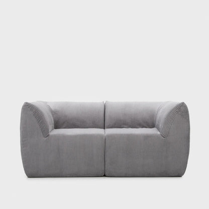 Modular sofa SVELA Modular 2-Seater Grey Foam Corduroy Sofa