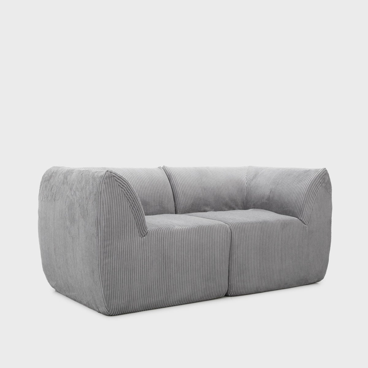 Modular sofa SVELA Modular 2-Seater Grey Foam Corduroy Sofa