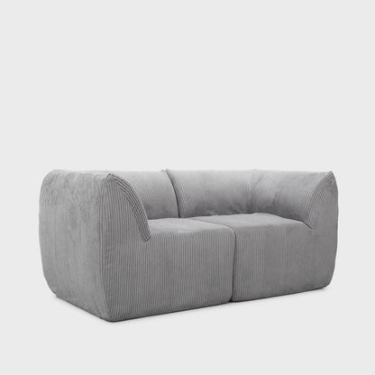 Modular sofa SVELA Modular 2-Seater Grey Foam Corduroy Sofa