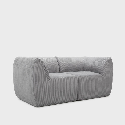 Modular sofa SVELA Modular 2-Seater Grey Foam Corduroy Sofa