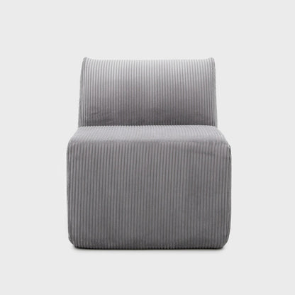 Armchair modular SVELA Modular Armchair Gray Corduroy Upholstered 59.5x80x62 cm