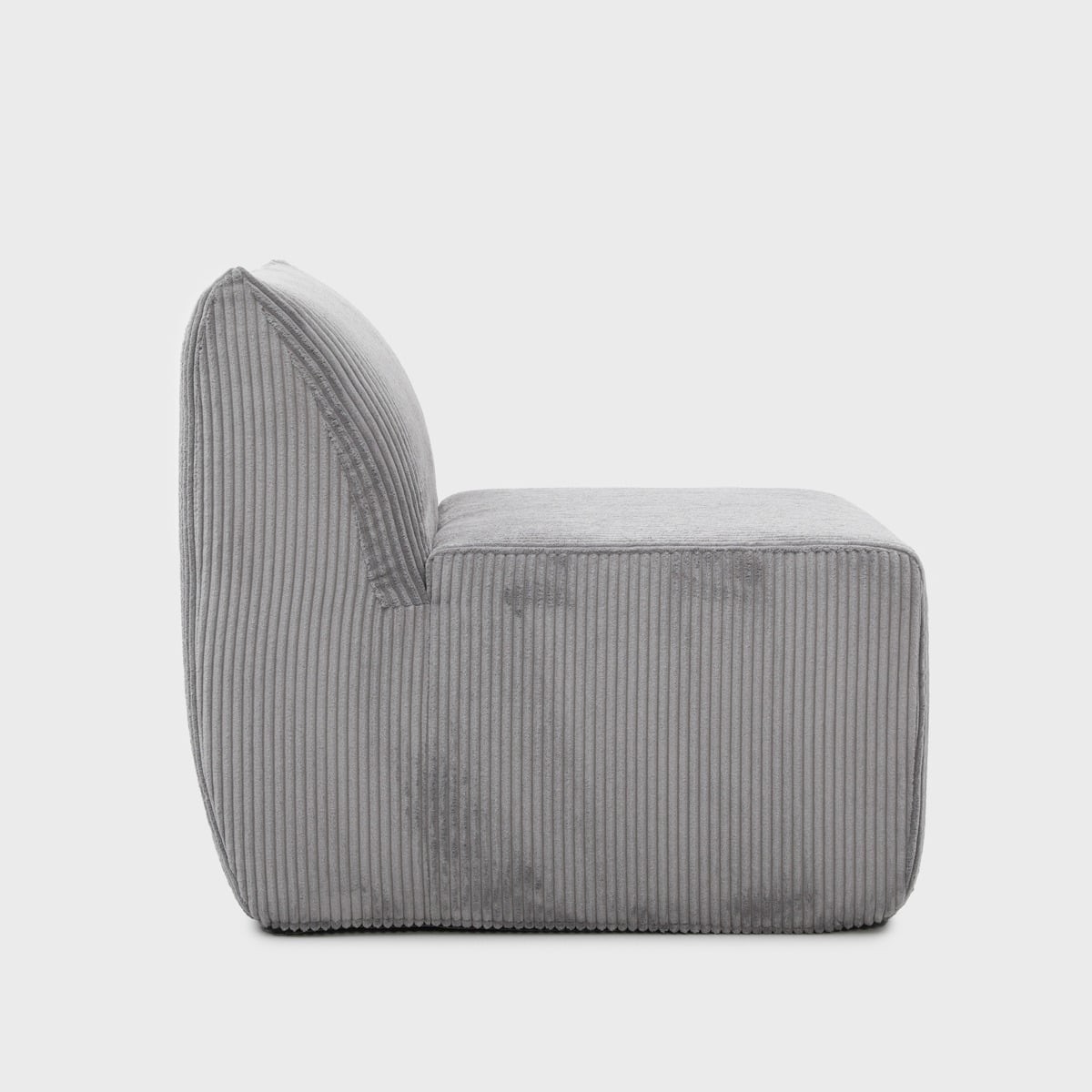 Armchair modular SVELA Modular Armchair Gray Corduroy Upholstered 59.5x80x62 cm