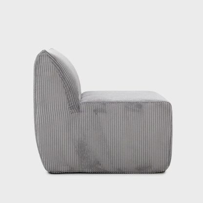Armchair modular SVELA Modular Armchair Gray Corduroy Upholstered 59.5x80x62 cm