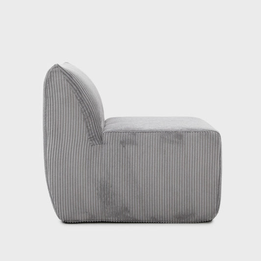 Armchair modular SVELA Modular Armchair Gray Corduroy Upholstered 59.5x80x62 cm