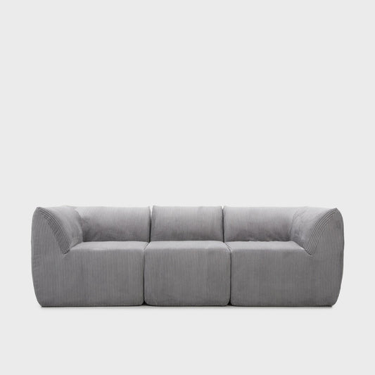 Modular sofa SVELA Modular 3-Seater Grey Corduroy Sofa