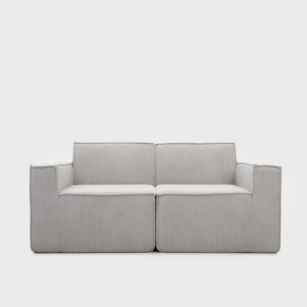 Modular sofa LYKKE Modular 2-Seater Sofa Light Grey Corduroy