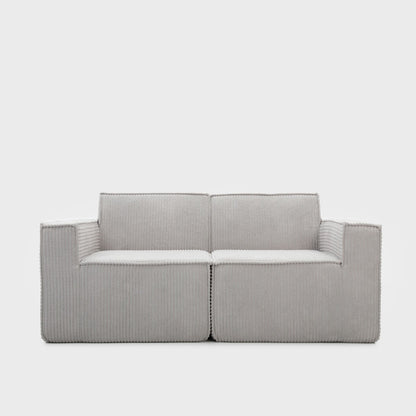 Modular sofa LYKKE Modular 2-Seater Sofa Light Grey Corduroy