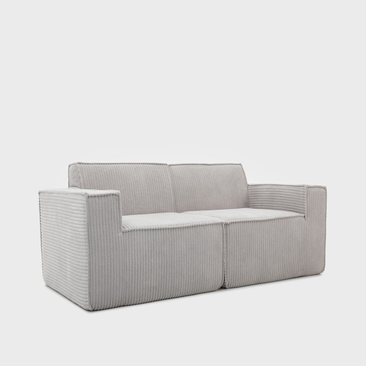 Modular sofa LYKKE Modular 2-Seater Sofa Light Grey Corduroy