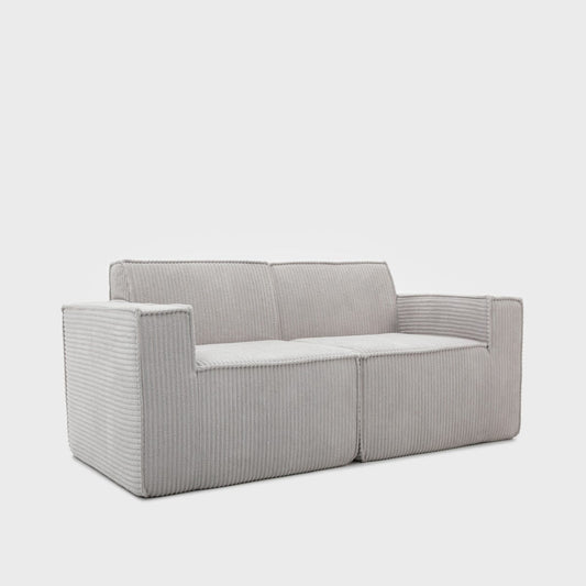 Modular sofa LYKKE Modular 2-Seater Sofa Light Grey Corduroy