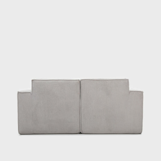 LYKKE Modular 2-Seater Sofa Light Grey Corduroy