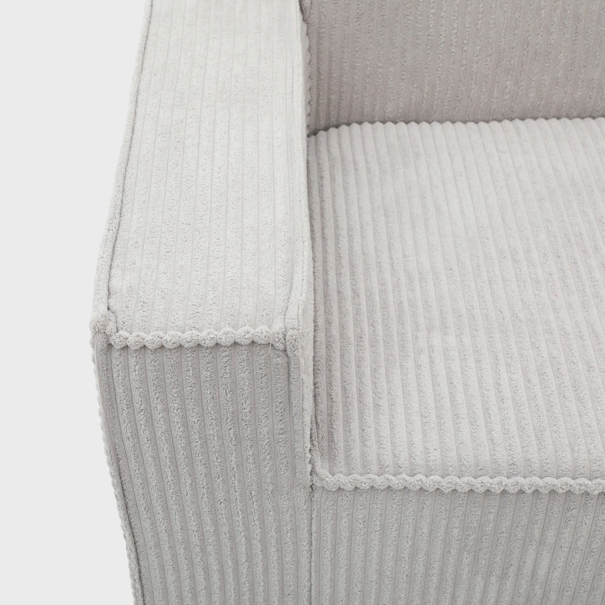 Modular sofa LYKKE Modular 2-Seater Sofa Light Grey Corduroy