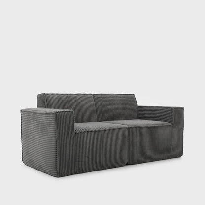 Modular sofa LYKKE Modular 2-Seater Sofa Dark Grey Corduroy