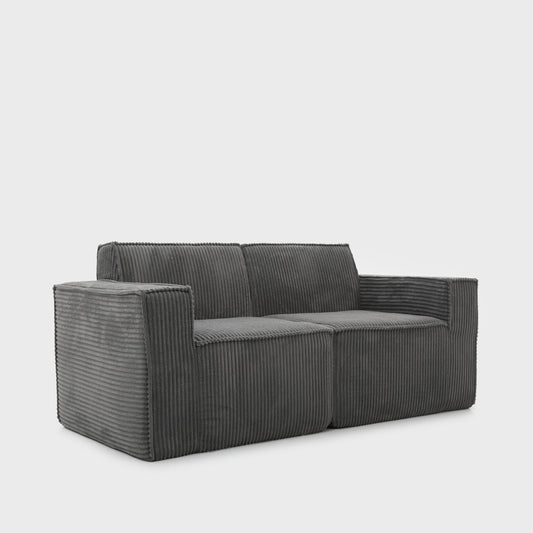 Modular sofa LYKKE Modular 2-Seater Sofa Dark Grey Corduroy