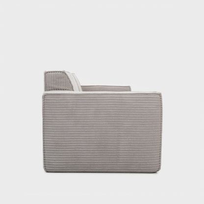 Modular sofa LYKKE Modular 3-Seater Sofa Light Grey Corduroy Upholstered