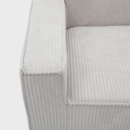 Modular sofa LYKKE Modular 3-Seater Sofa Light Grey Corduroy Upholstered